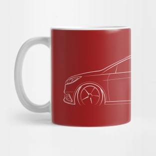 Ford Focus ST - profile stencil, white Mug